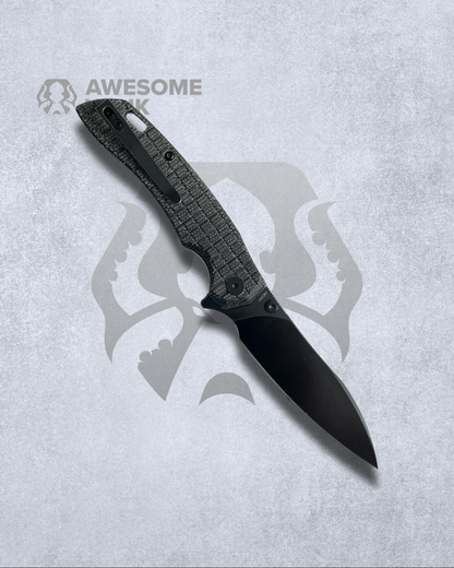 TRIVISA AUR BLACK MICARTA 14C28N (3.54" BLACK STONEWASH)