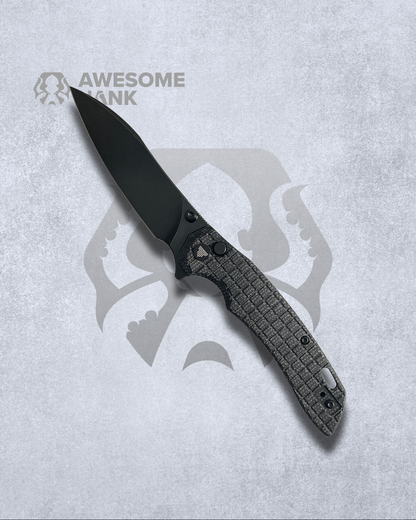 TRIVISA AUR BLACK MICARTA 14C28N (3.54" BLACK STONEWASH)