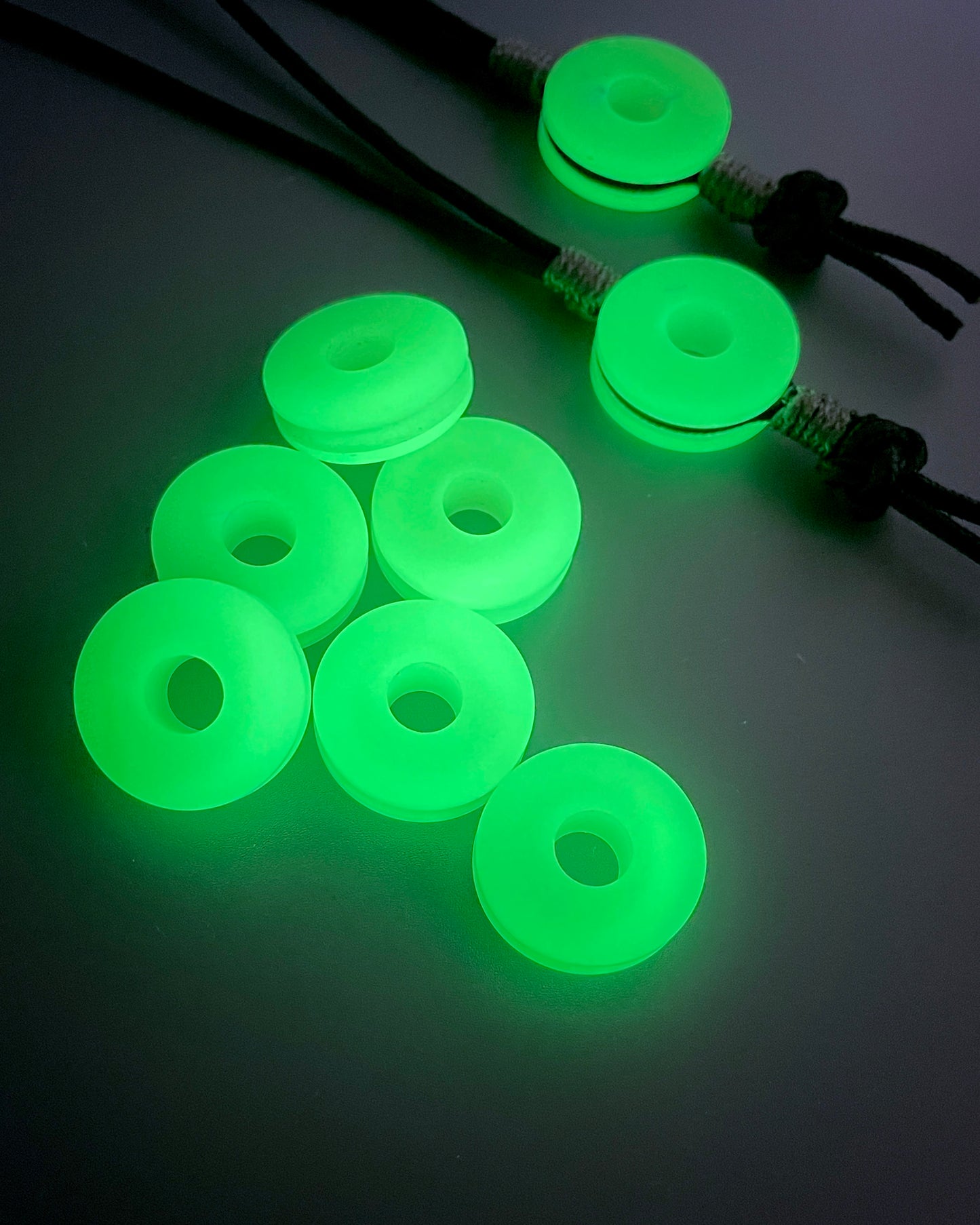 GREEN GLOW DISC BEAD (GTID FOR 550 CORD)