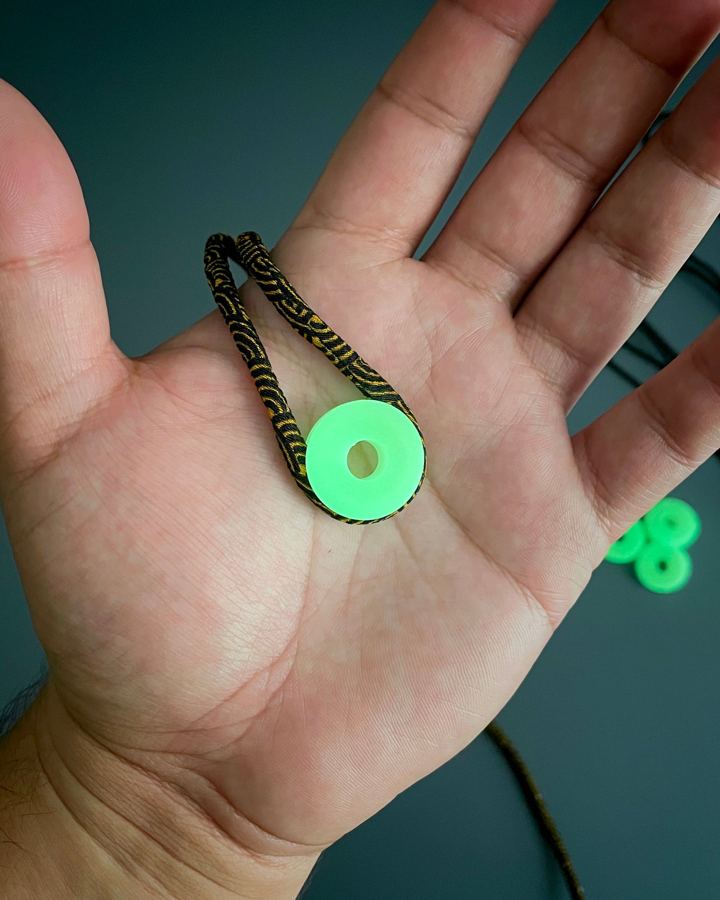 GREEN GLOW DISC BEAD (GTID FOR 550 CORD)